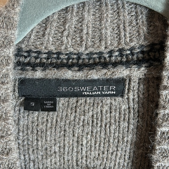 360 Sweater‎ Knit Open Front Cardigan Long Grey Wool Blend - Picture 4 of 10